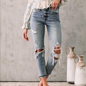 willow and root high rise ripped jeans from buckle